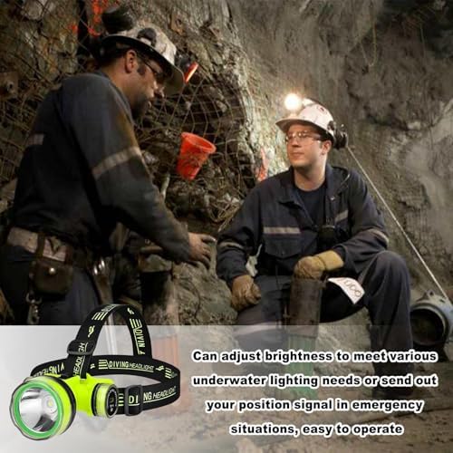 Waterproof Diving LED Headlamp – Rechargeable Underwater Torch with 2 Light Modes | Bright LED Diving Flashlight for Forehead, Hands-Free Head Light for Swimming, Snorkeling, Hiking, Outdoor Adventure - Image 2