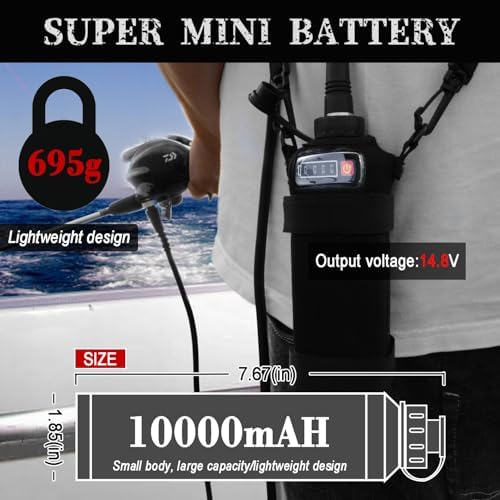 10Ah Sea Fishing Reel Battery and Accessories for Daiwa Tanacom Seaborg Leobritz Shimano Electric Fishing Reel Battery (Free 2m Power Cord) - Image 5