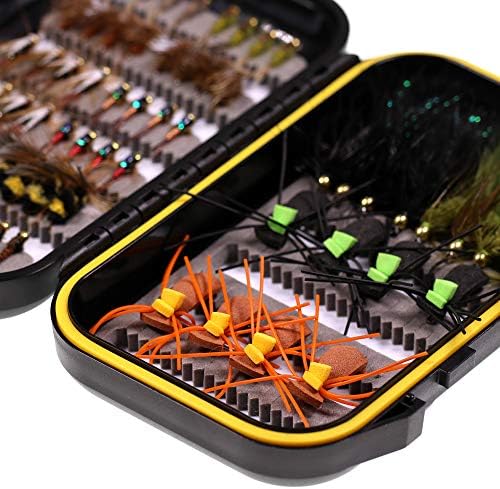 Wifreo Fly Fishing Flies Assortment with Waterproof Fly Box, 28/40/64/92/120pcs Dry/Wet/Nymph/Streamer Flies, Trout/Bass/Panfish/Salmon Fishing Flies - Image 3