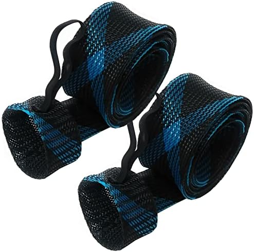 Reaction Tackle Rod Socks, Fishing Rod Sleeves and Covers for Spinning and Casting Rods, Breathable Mesh Rod Protectors with Elastic Band (2-Pack) by ReactionTackle