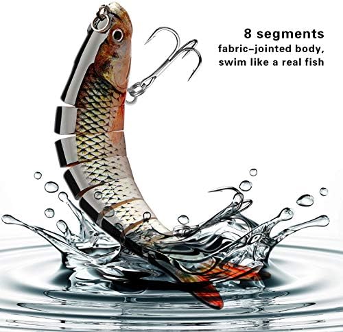 Bass Fishing Lure for Freshwater and Saltwater Lifelike Fishing Lures Multi Jointed Swimbait for Bass Trout Crappie Walleye Pike Fishing Gifts for Men - Image 2