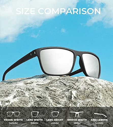 KALIYADI Polarized Sunglasses for Men, Lightweight Sun Glasses with UV Protection for Driving Fishing Golf - Image 3