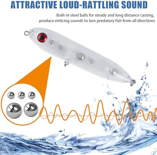 Catfish Rig, Demon Dragon Rattling Line Float Lure with Steel Leaders Circle Hooks Rigs, Bank Fishing Spook Rattle Float Santee Rig Catfishing Tackle - Image 3
