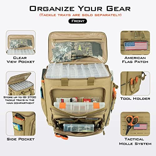 KastKing KarryAll Fishing Tackle Bag, Saltwater & Freshwater Gear Storage - Image 2