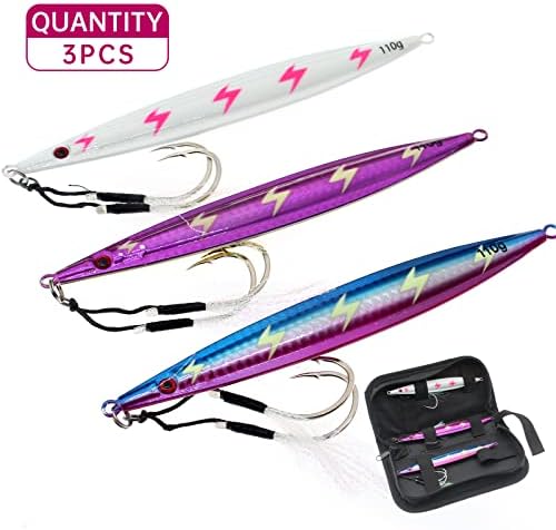 Fishing Vertical Jig Spoon Lures Slow Pitch Design Saltwater Tuna Bait Plus - Image 3