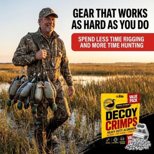 Duck Decoy Crimps, Texas Rig Decoy Line Crimps, PVC Decoy Cord Crimps, Duck Decoy Weights Crimps, Duck Decoy Strings, Texas Rigs for Duck Decoy Anchors, Decoy Rigging Crimps - Image 4