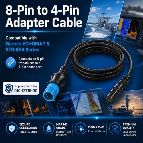 010-12719-00 8-Pin to 4-Pin Transducer Adapter Cable for Garmin - Image 2