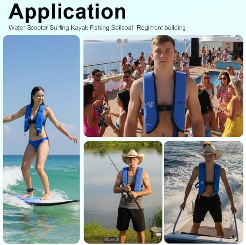 Automatic/Manual Inflatable Life Jacket for Adults | Water Sports - Image 6