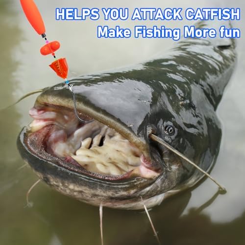 3Pcs/6Pcs Catfish Fishing Rigs Ready Kit，2 in 1 Rotating rattles/Double Rattles Beads, Float Rigs Tackle Santee Rig Peg Catfish，Free Adjustment in freshwter and Saltwater - Image 5