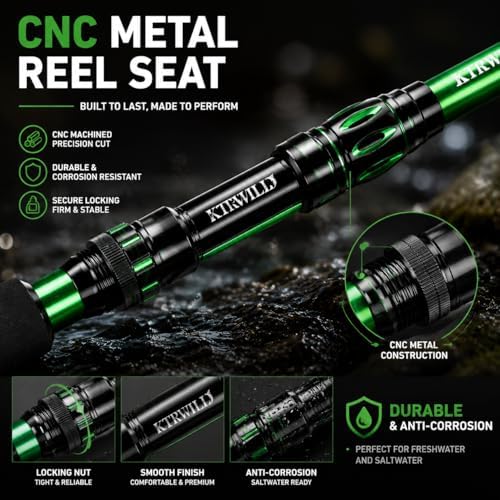 TORVEX Telescopic Fishing Rod,Travel Spinning Rod with Ceramic Guides, Stainless Steel Reel Seat, EVA Handle, Portable Collapsible for Bass Trout Catfish, Freshwater Saltwater, 6-9FT - Image 5
