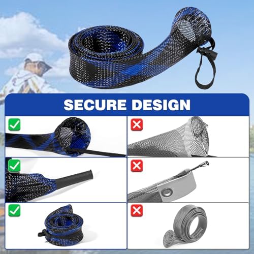 Fishing Rod Sleeves Fishing Rod Sock Rod Cover for Casting, Spinning - Image 5