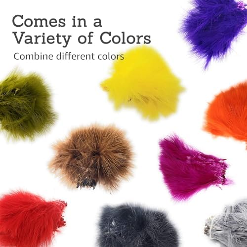 Creative Angler Strung Marabou Bird Feathers for Tying Fly Fishing Flies - Fly Tying Accessories - Perfect Choice for Tail & Wings and Easy to Tie On The Lure - Image 4