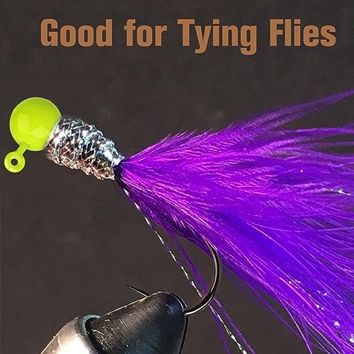Dovesun 100pcs Fly Tying Jigs Kit, Jig Heads for Fly Fishing 1/124oz 1/80oz 1/64oz 1/32oz 1/16oz Jig Head Small Fly Fishing Hooks DIY Lure Making Kit Suit for Tying Flies | Crappie Lures - Image 4