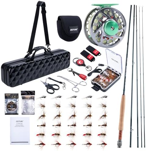 Goture Fly Fishing Kit & Gear Bag, 9FT Fly Rod and Reel Combo by Goture