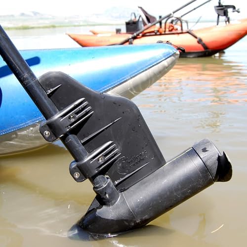 Bullnose Rudder clamp on boat rudder fits a 1.125" transom trolling motor shaft. Commonly used for, inflatable Pontoon, Pelican Bass Raider 10E, fishing Kayak, Canoe, Jon boat, etc. USA Manufactured - Image 5