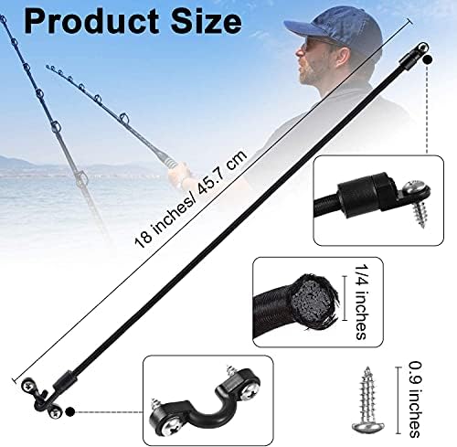 Sumind 4 Pcs Rod Strap Holder Deck Mount for Boat Rod,12 Inch - Image 2