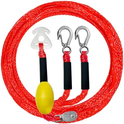Heavy Duty Boat Tow Harness, Floating Ski Tow Boat Harness with Stainless Steel Hooks, Pulley and Float, Self Centering Tube Rope Tow Harness for Tubing, Water Skiing, Wakeboarding by XUANNIAO