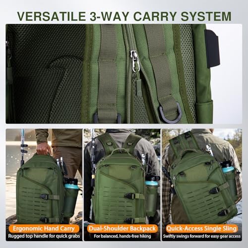 Goture Fishing Kits for Adult,Fishing Pole and Reel Combo, OpenSide Fishing Sling Tackle Storage Bag with 3 Tackle Boxes,Gift for Men - Image 3