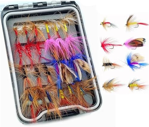 Fly Fishing Lures 24Pcs/Box Fishing Fly Set Box Dry Wet Nymph Streamers Assortment Salterwater Lure by Unknown