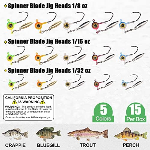 Crappie-Baits- Plastics-Jig-Heads-Kit-Shad-Minnow-Fishing-Lures-for Crappie-Panfish-Bluegill-40 &135 Piece Kit - Image 4