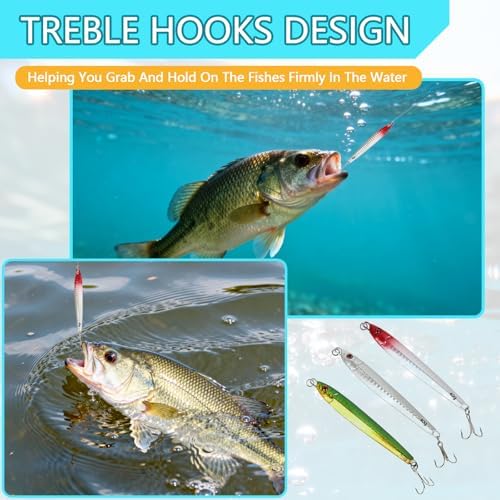 Jigs Fishing Lures Lead Spoons: Saltwater Fishing Micro Jigging Bait with Ultra-Sharp Hooks for Bass Tuna Salmon Grouper - Image 5
