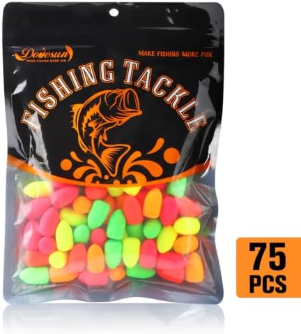 Dovesun 220/104/80/60/54/52/42pcs Pompano Rig Floats for Surf Fishing Foam Bobbers for Fishing Fly Fishing Bobbers Floats Bright Color Kit/Round/Cylindrical/Heart/Bullet/Pill/Spin Shape - Image 7