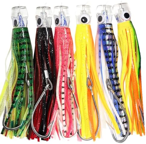 Set 6 Pcs Saltwater Trolling Lure 6.5/7/9 inch Marlin Deep Sea Fishing Bait - Image 3