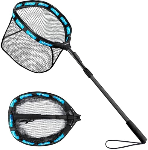 PLUSINNO Fishing Net Fish Floating Landing Net with Handle by PLUSINNO