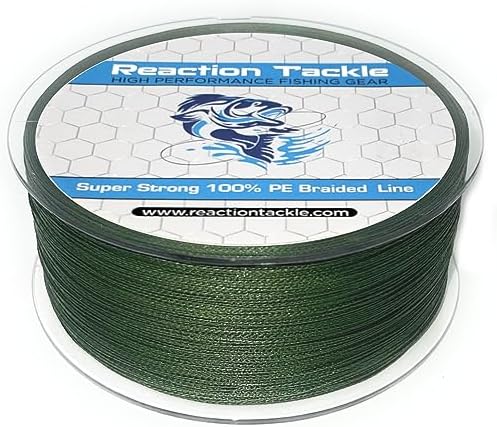 Reaction Tackle Braided Fishing Line - Pro Grade Power Performance for Saltwater or Freshwater Fish - Colored Fishing Line Braid for Extra Visibility by ReactionTackle