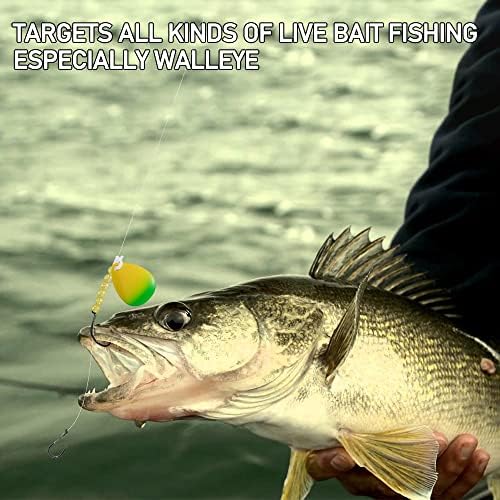 Dr. Fish 10pk Walleye Rigs Kit 47"/15LB Mono Crawler Harness Spinner Rig - Image 7