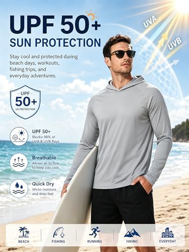 ZITY Men's Lightweight Pullover Hoodie UPF 50+ Fishing Shirts Sweatshirt - Image 3