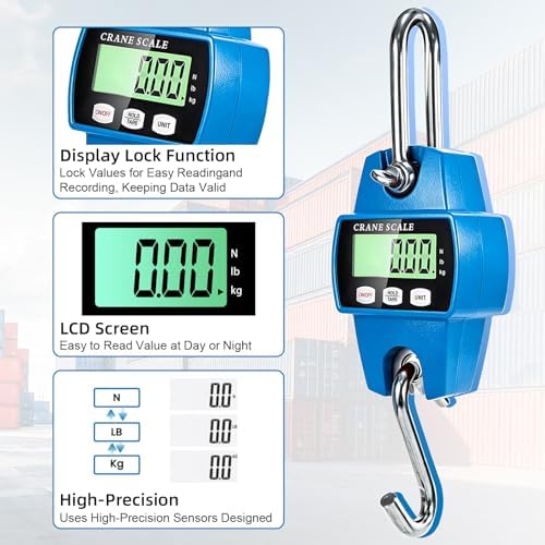 Digital Hanging Scale, 1100lb/500kg Crane Scale - Image 3