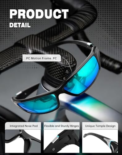 KALIYADI Sports Polarized Sunglasses Men UV400 Protection for Fishing Driving Cycling - Image 6
