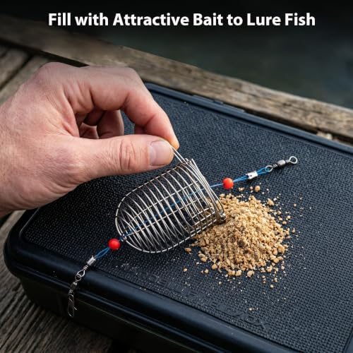 10pcs Fishing Bait Trap Cage Feeder, Baits Cage Basket Holder Coarse Lure Feeder Fishing Tackle Kit - Image 6