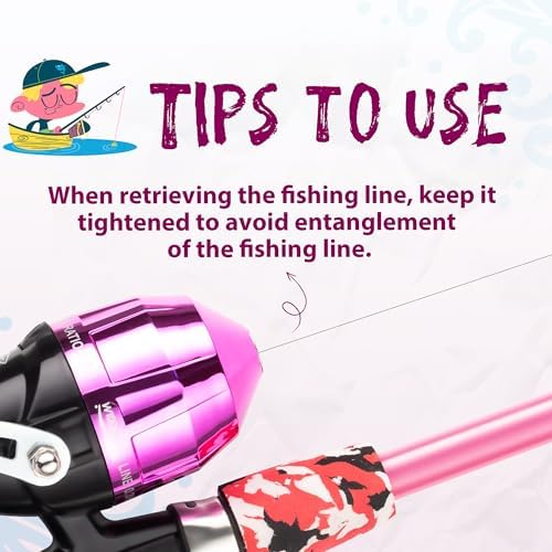 WIDDEN Kids Fishing Pole with Reel Beginner Kit for Boys Girls Ages 3-12 - Image 6
