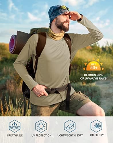 Roadbox Men's UPF 50+ UV Sun Protection Shirts, Long Sleeve Swim Rash Guard - Image 3
