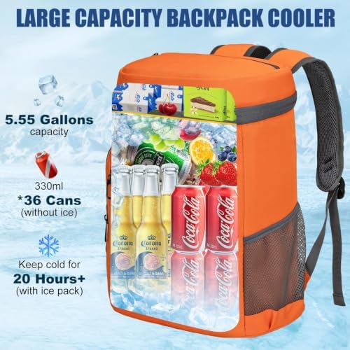 Backpack Cooler Insulated Leakproof, Soft Cooler Backpack for Beach - Image 2