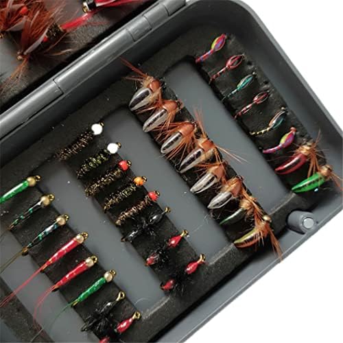 Fly Fishing Flies Kit Trout Steelhead Salmon Bass Flies Assortment 32Pcs-148pcs Include Dry Wet Flies Nymphs Streamers Maggot, Fly Lure Set - Image 3