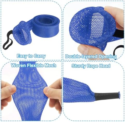 PATIKIL Rod Sock, Fishing Rod Sleeve Cover Braided Mesh Pole Protector Gloves Fishing Tools Pointed End for Spinning Fishing Rod Fly Rod Ice Rod Casting Rod - Image 3