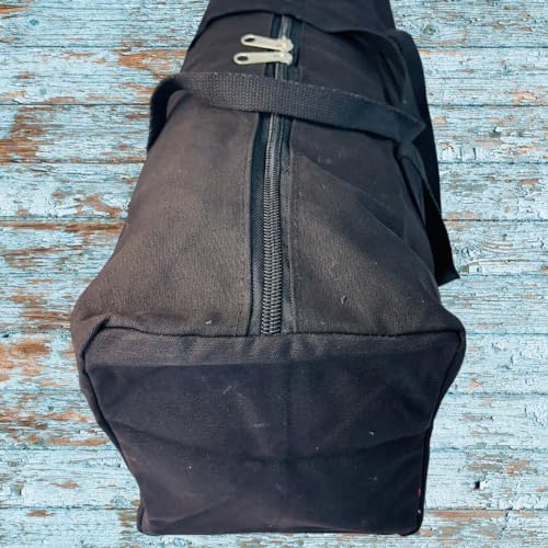 ADROIT Heavy Duty Double Zipper Black Canvas Bag | Sizes 16" 24" 32" 48" 60" | Double-Reinforced Nylon Straps - Image 6