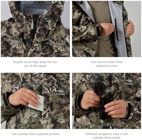 BASSDASH Walker-LW Breathable Waterproof Fishing Hunting Wading Jackets with Silent Outer Fabric for Men Women - Image 4