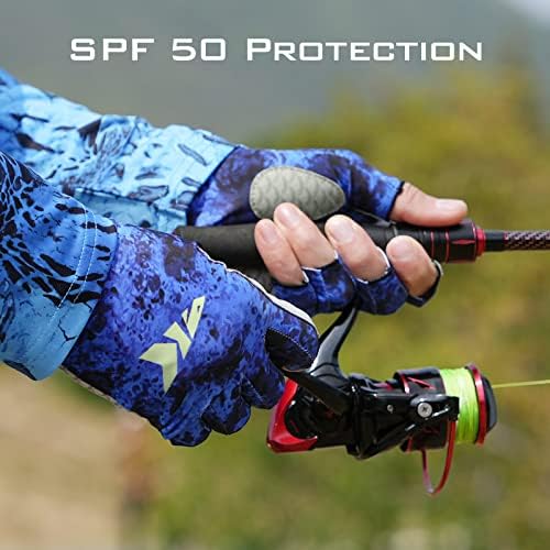 KastKing La Sal UPF50+ Fingerless Fishing Gloves, Men and Women - Image 3