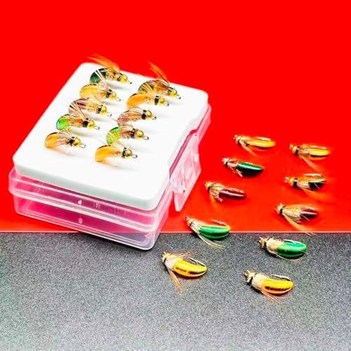 10Pc Wet Flies Bait Fly Fishing Flies for Bass Trout Pike Salmon Brass Head Caddis Nymph Handmade Fishing Bait Artificial Insect Fishing Lure - Image 4
