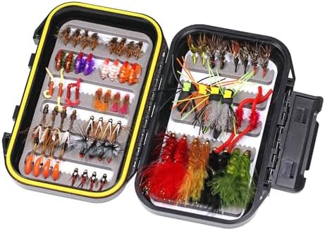 70pcs Fly Fishing Flies Assortment Kit with Waterproof Fly Box - Image 2