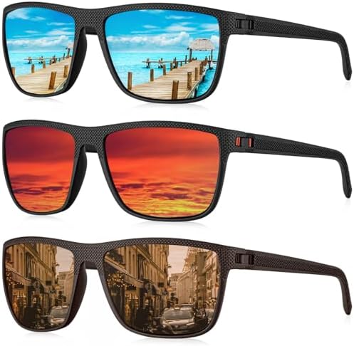 KALIYADI Polarized Sunglasses for Men, Lightweight Sun Glasses with UV Protection for Driving Fishing Golf by KALIYADI