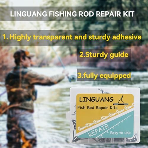 KW 55PCS Heavy Double Feet Fishing Surf Spinning Casting Saltwater Line Rod Replacement Guides Repair Kit with Epoxy Gule Set for Rod Building - Image 7