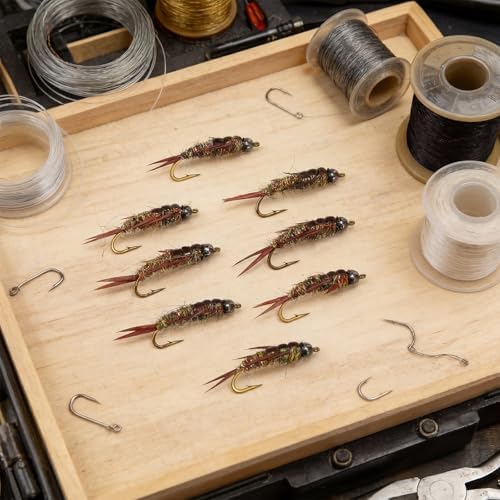 10 Pcs Fly Fishing Flies Kit, Stonefly Nymph Baits for Trout Fishing Flies, Fly Nymphs Assortment Kit, Artificial Insect Bait Lure - Image 4