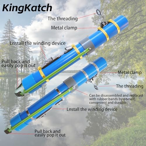 Catapult Fishing Rod, Heavy-Duty Durable Slingshot Fishing Pole for Freshwater & Saltwater, Portable Travel Lure Launcher, Great Outdoor for Anglers, - Image 5