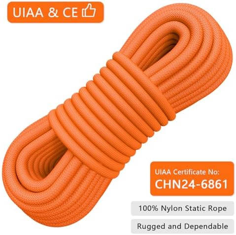 X XBEN Outdoor Climbing Rope 10M(32ft) 20M(64ft) 30M(96ft) 50M(160ft) 70M(230ft) 152M(500FT) 352M(1000FT) Static Rock Climbing Rope for Escape Rope Ice Climbing Equipment Fire Rescue Parachute - Image 2