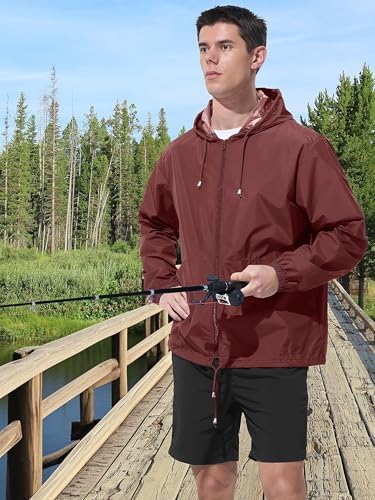 UIQUR Mens Rain Jacket Raincoat Waterproof Windbreaker - Image 3